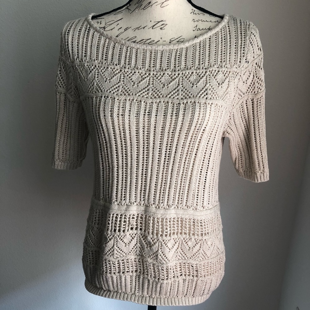 TALBOTS | Cream Knit Sweater Size M